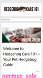 Mobile Screenshot of hedgehogcare101.com