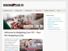 Tablet Screenshot of hedgehogcare101.com